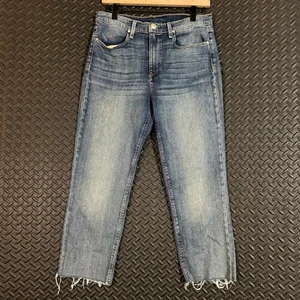 Rag & Bone New York Blue Raw Hem Straight Leg High Rise Jeans Women's Size 29 - Picture 1 of 8
