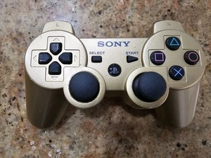 Sony PlayStation 3 PS3 DualShock 3 Gold Wireless OEM Controller TESTED Read - Picture 1 of 4