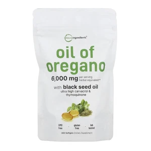 Oil of Oregano with Black Seed Oil, 300 Softgels - Picture 1 of 12