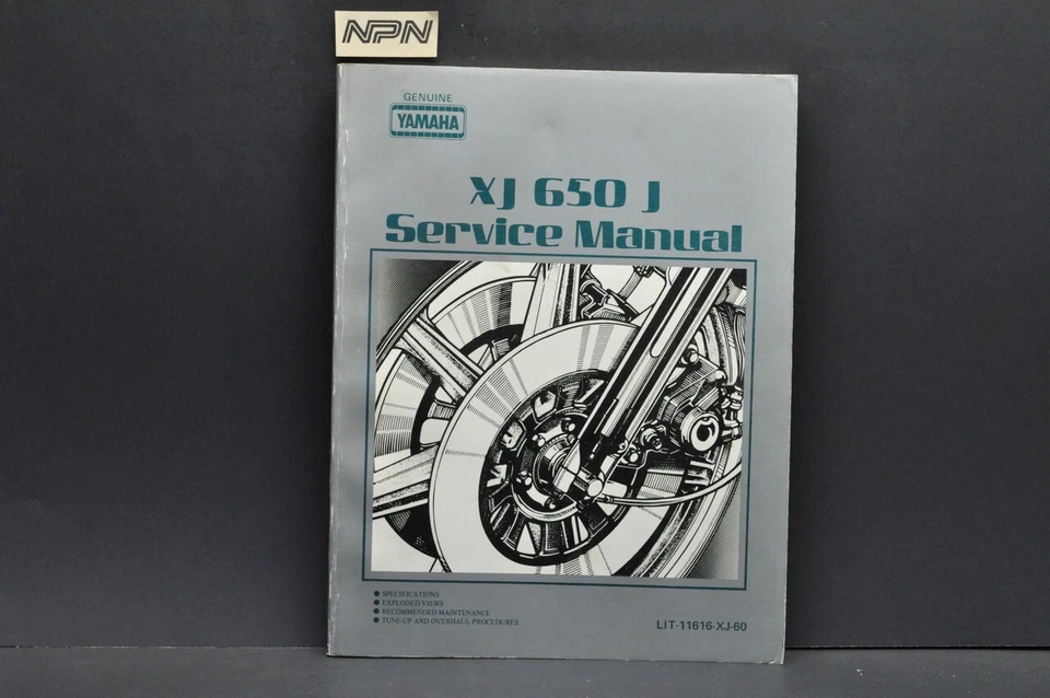 Vtg 1982 Yamaha XJ650 J Supplement XJ650 G Shop Service Manual Book Foto 1 de 4