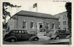 DeRidder, oficina de correos de Los Ángeles, autos antiguos c1950 De Ridder Beauregard parroquia Louisiana - Imagen 1 de 2