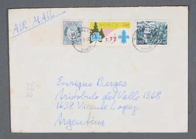 MayfairStamps Noruega 1980 Boy Scout Sello a Argentina Correo Aéreo Cubierta aau_83083 Foto 1 de 2