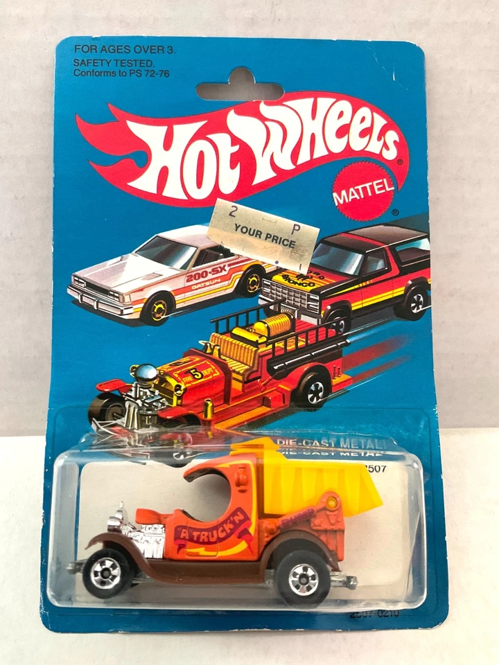 Hot Wheels DUMPIN A - Tarjeta azul vintage 1981 - naranja - Hong Kong 2507 Foto 1 de 4
