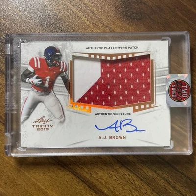 2019 Leaf  Trinity AJ Brown Patch Auto #PA-AJB - Image 1 of 2