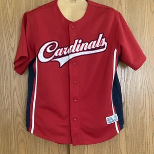 MLB Baseball St Louis Cardinals Eckstein Jersey Mens L Red/Navy True Fan Genuine - Picture 1 of 6