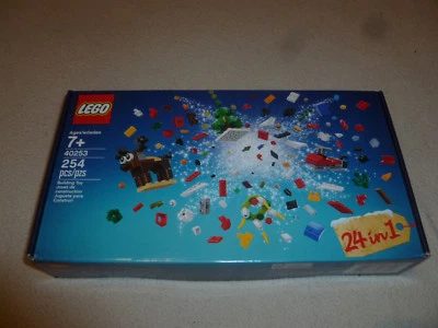 NEW IN BOX 40253 LEGO 24 IN 1 CHRISTMAS ADVENT CALENDAR SET 254 PCS EXCLUSIVE >> - Image 1 of 4