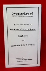 Anfang 1900 Oppenheim Collins & Co. Werbung Crepe de Chine, Seide Kimonas - Bild 1 von 4