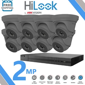 HIKVISION HILOOK HD SISTEMA CCTV 4 CANALES 8 CANALES DVR CÚPULA VISIÓN NOCTURNA KIT DE CÁMARA EXTERIOR