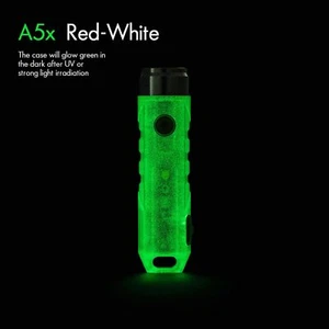 Aurora A5x Rojo+Blanco GITD LLAVERO LINTERNA CREE XP-G3 LED, máximo 650 lúmenes - Imagen 1 de 7