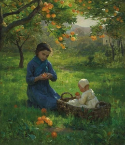 Under the Orange Tree | Virginie Demont-Breton | French Countryside Farm Print - Picture 1 of 9