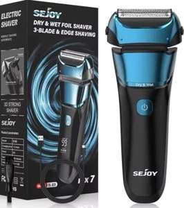 SEJOY Electric Razor Men Electric Foil Shavers Wet Dry Shaver USB Charging - Picture 1 of 3