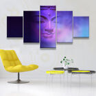 Blue Buddha Healing Space Body Mind Spirit Poster 5 Panel Canvas Print Wall Art 