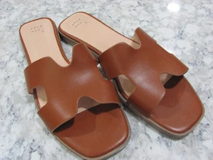 A New Day Women's Sandals, Cognac/Nina Slide Brown Sandals, Size 10 - Picture 1 of 4