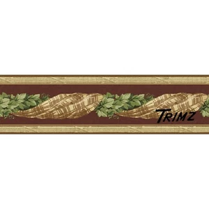 Ivy Vines and Leaves Wallpaper Border Brown and Green Wall Decor - Picture 1 of 7