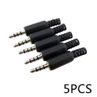 Premium 5x 3 5mm 1/8 inch 4 Pole Conductor Adapter for Audio Video (Pack of 5)