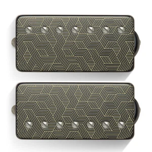 Bare Knuckle Polymath 7-String Humbucker Guitar Pickup Set, Black Etched Covers - Picture 1 of 1