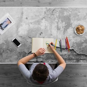 Stara ściana Biurko Top Mata Pad Duży ochraniacz do laptopa Mysz Biuro 120x60 - Zdjęcie 1 z 5