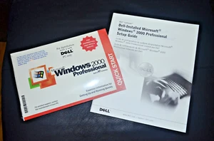 NEW MICROSOFT WINDOWS 2000 PRO W2K SP2 Sealed Dell CD Professional 01F756 w/Book - Picture 1 of 4