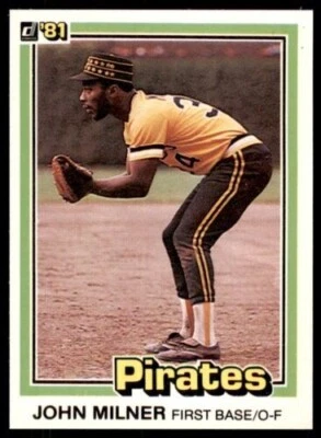 1981 DONRUSS JOHN MILNER . PITTSBURGH PIRATES #377 - Image 1 of 2