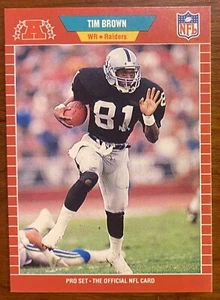 1989 ProSet Football TIM BROWN RC #184 Raiders - Picture 1 of 2