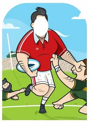 Rugby World Tournament Child Size Stand In Cardboard Cutout - Great for photos