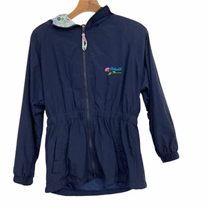 Rothschild All weather Rain Jacket Hood Girl's Size Medium 11-12 Navy Blue - Picture 1 of 4
