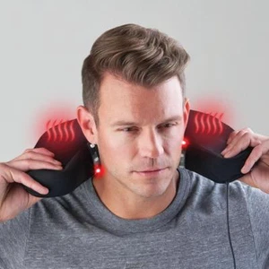 Hammacher Neck Pain Relieving Therapeutic LED Light Therapy Travel Cushion Black - Picture 1 of 3