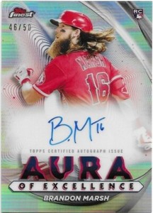 2022 Topps Finest BRANDON MARSH Aura Of Excellence Auto Rookie /50