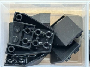 LEGO Parts - Black Wedge 4 x 4 Triple Inverted - No 13349 - QTY 5 - Picture 1 of 1