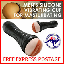 Pocket Pussy Male Masturbator Pocket Pussy Cup Silicone Vibrating EXPRESS POST 