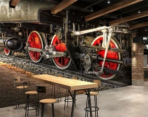 3D Transport Zug R4378 Transporttapete Wandbild selbstklebend ablösbar Zoe - Bild 1 von 7