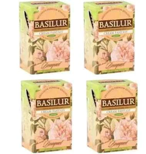 Basilur Cream Fantasy Green Tea 25 tea 37.5g x (4 Pack) Free Shipping World Wide - Picture 1 of 4