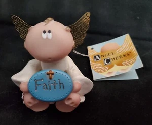 Vintage 2001 ANGEL CHEEKS Figurine "FAITH" Guardian Angel - Picture 1 of 7