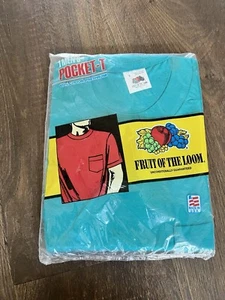 NOS 1987 Fruit Of A Loom Pocket T-shirt - Picture 1 of 2