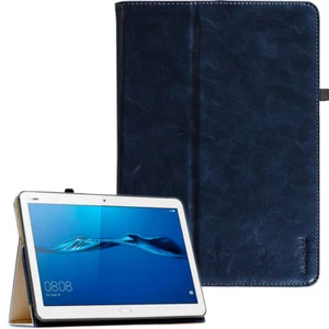 Premium Echt Leder Cover Huawei MediaPad T3  10  Tablet Schutzhülle Case Tasche - Bild 1 von 12