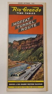 Denver & Rio Grande Railroad  Moffat Tunnel/Royal Gorge Timetable (10/1/1950) - Picture 1 of 3