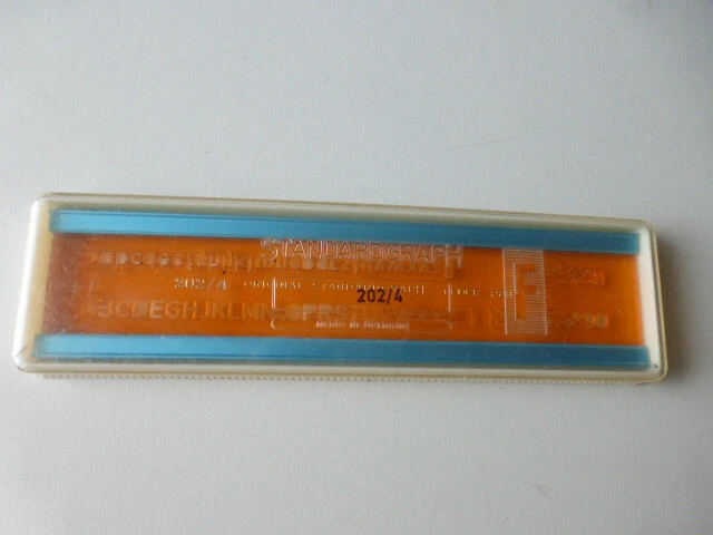 Original STANDARDGRAPH  Schriftschablone N° 202/4 4 mm Schrifthöhe gerade - Bild 1 von 1