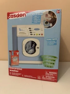 Blue Electronic Washer - Toy Washing Machine with Spinning Drum, Lights, & So... - Picture 1 of 4