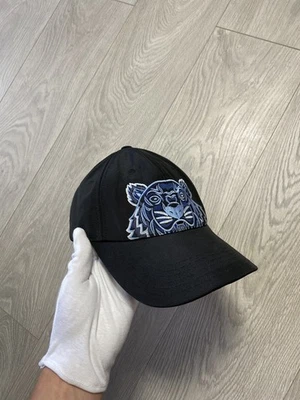 Boné preto Kenzo logotipo tigre alça ajustável - Imagem 1 de 4