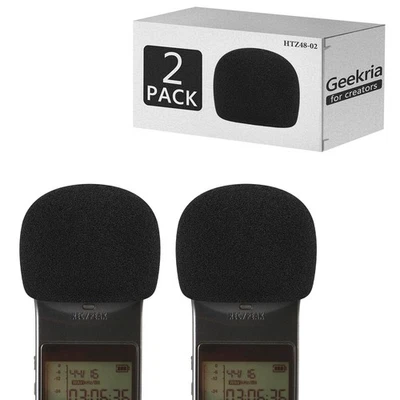 Parabrisas de espuma Geekria para ZOOM H1 (paquete de 2) Foto 1 de 4