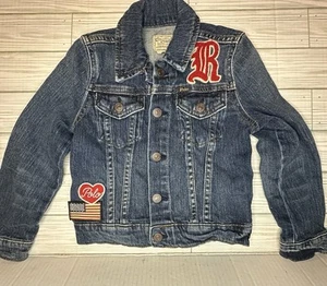 Polo Ralph Lauren Embroidered Denim Jacket Girls Size 4 2019 - Picture 1 of 14