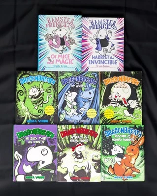 Lot Of 8 Ursula Vernon Books Dragonbreath 1-6 Were-Weiner Horned Bunnies Harriet - Image 1 of 4