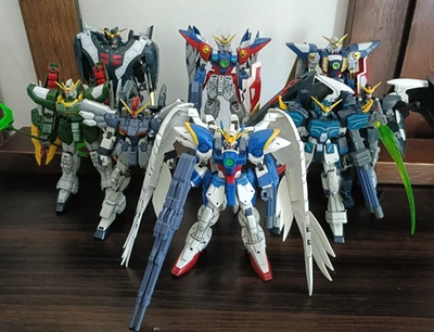 GUNDAM W EW Wing Zero Deathscythe Heavy Arms Altron etc 1:100 HG SET 8 Model Kit - Image 1 of 4
