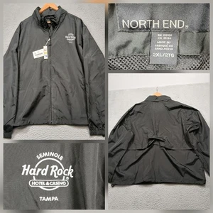 Hard Rock Tampa Men's 2XL Black North End Windbreaker Jacket NWT - Picture 1 of 9