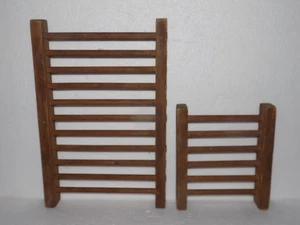 2 Natural Wooden Racks Dowel Saver Holder for Dishes or Hot Pans 8x12 & 6x7 - Picture 1 of 4