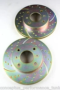 EBC Grübchen Gerillt Bremsscheiben Vorne X 2 - für Nissan R33 gts skyline RB20E - Bild 1 von 1