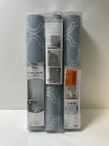(Set Of 3) Wall Pops NU1826, Slate Blue Peel And Stick Nuwallpaper Removable - Picture 1 of 3