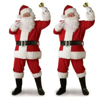 Disfraz de Papa Noel Hombre Adulto para Navidad con accesorios Santa Claus - Imagen 1 de 4