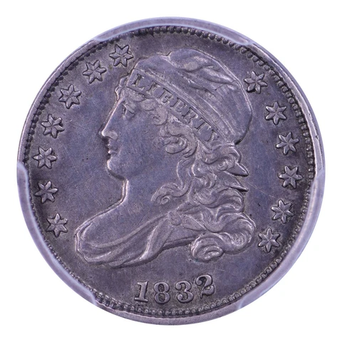 1832 Capped Bust Dime PCGS AU50 Cover