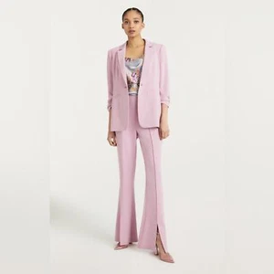 Cinq a Sept Women's Bellie Pants Size 8 Warm Mauve High Rise Flare Leg NEW NWOT - Picture 1 of 16